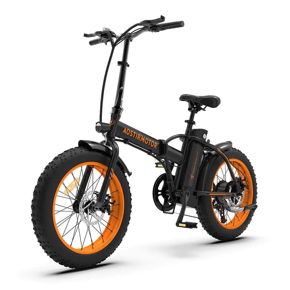 Aostirmotor A20 36V 500W Mini Fat Tire Folding Electric Bike