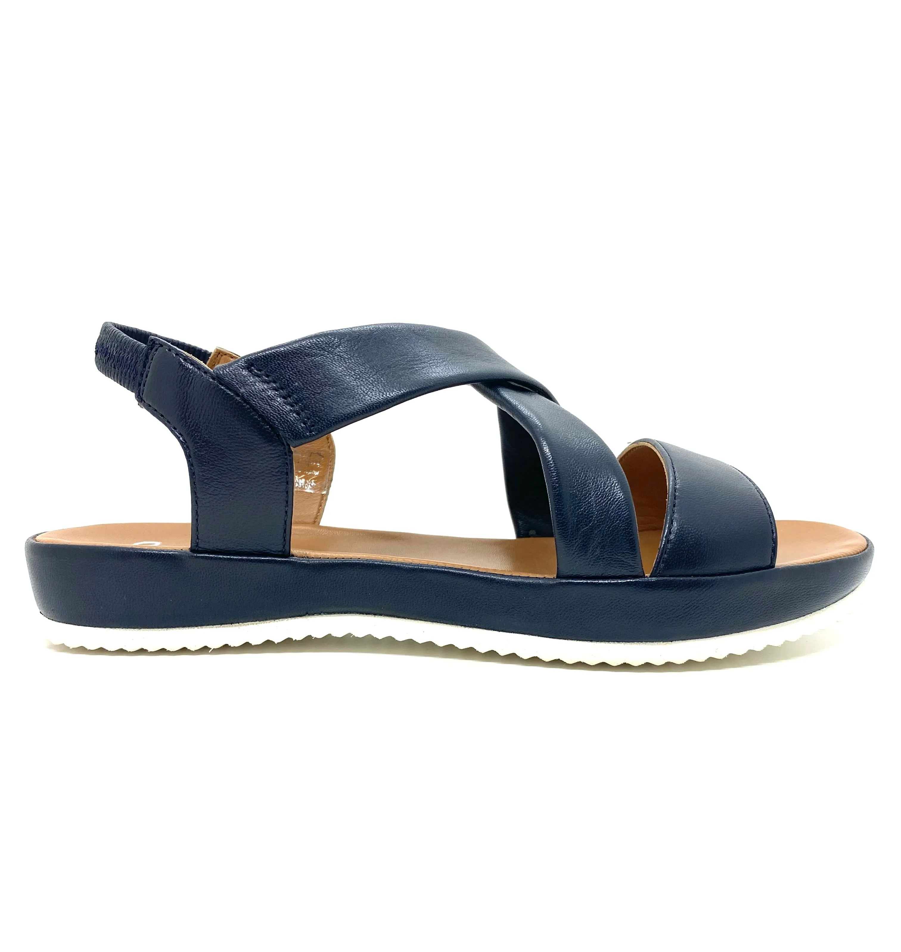 Ara Dubai Ladies Cross Strap Foot-bed Sandal Navy