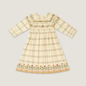 Ava Dress | Harvest Plaid w/Embroidery