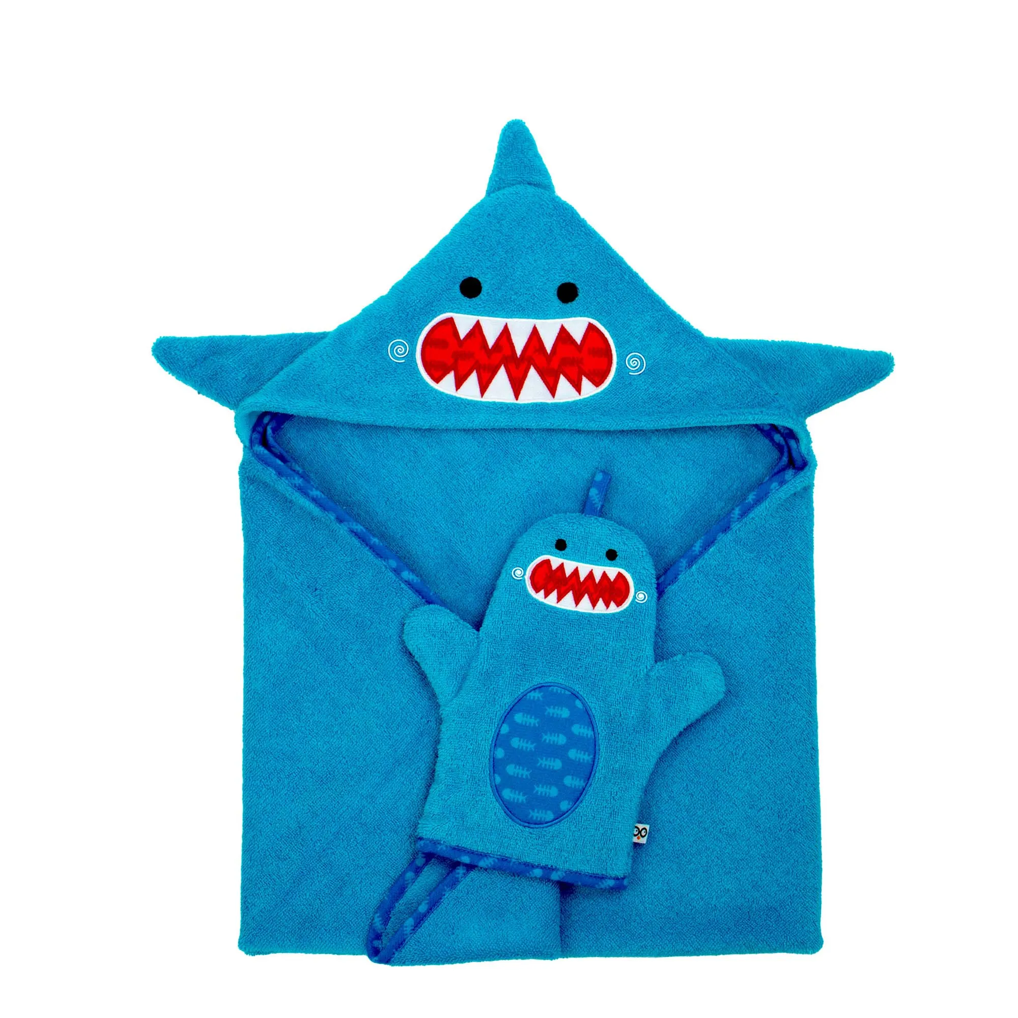 Baby Plush Terry Hooded Bath Towel - Sherman the Shark