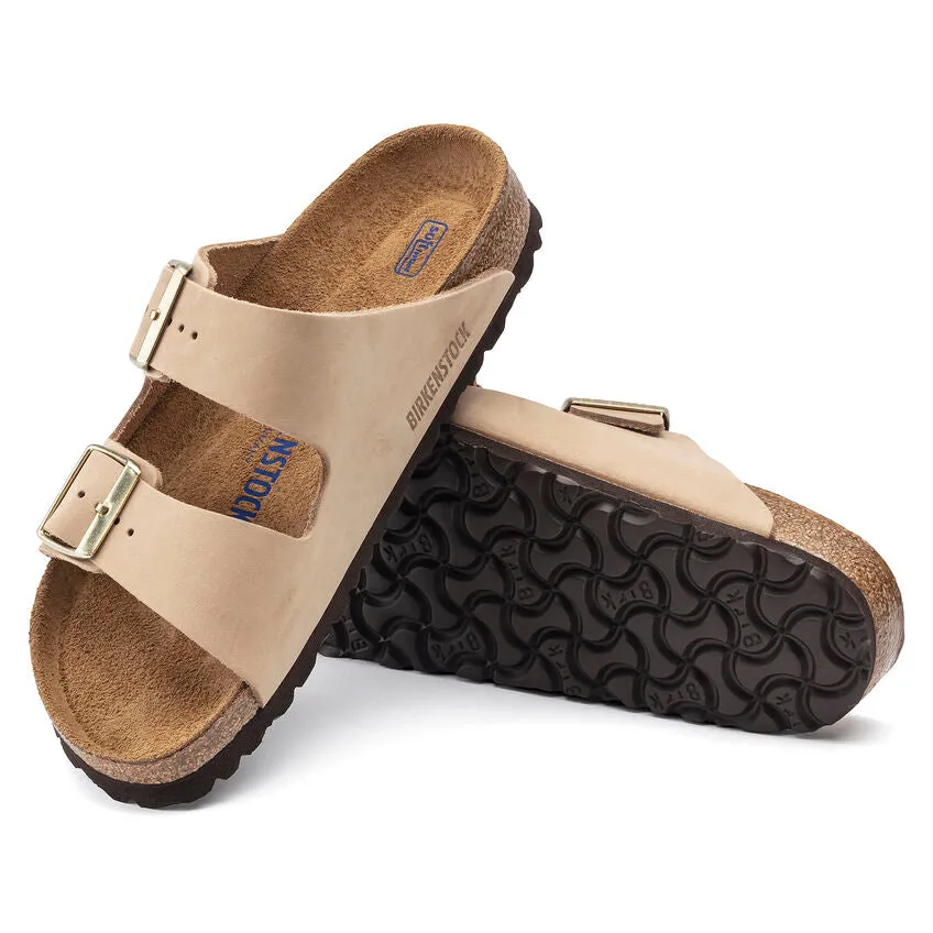 Birkenstock Arizona Soft Footbed Sandcastle Nubuck Women's Regular