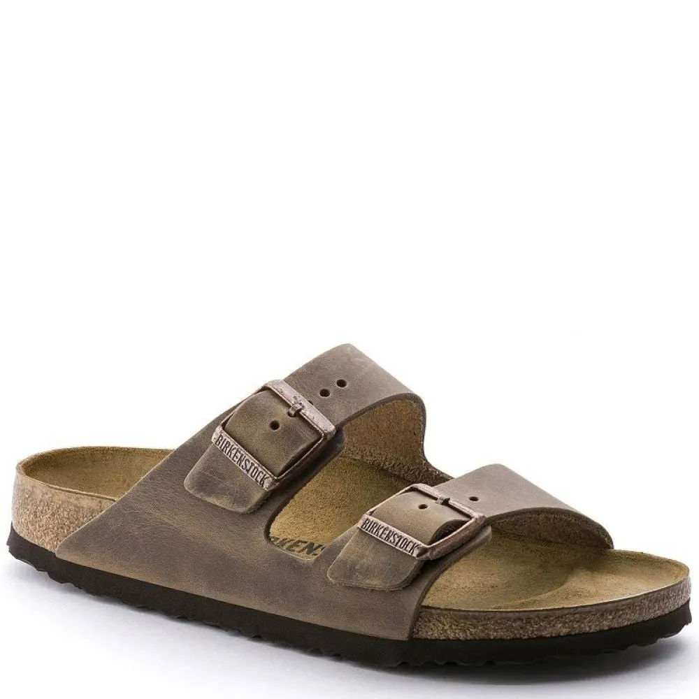 Birkenstock Women's Arizona Oiled Leather in Tobacco Brown (Narrow Width)