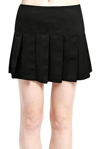 Black Pleated Mini Skirt by Tripp NYC