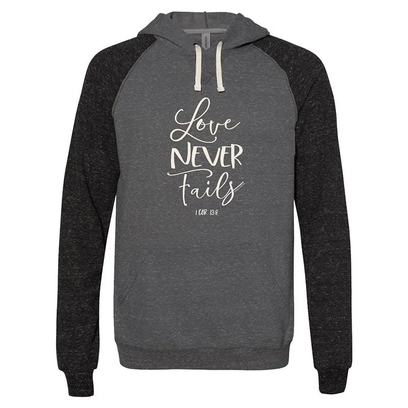 Cherished Girl Grace & Truth Love Never Fails Christian Long Sleeve Hoodie T-Shirt