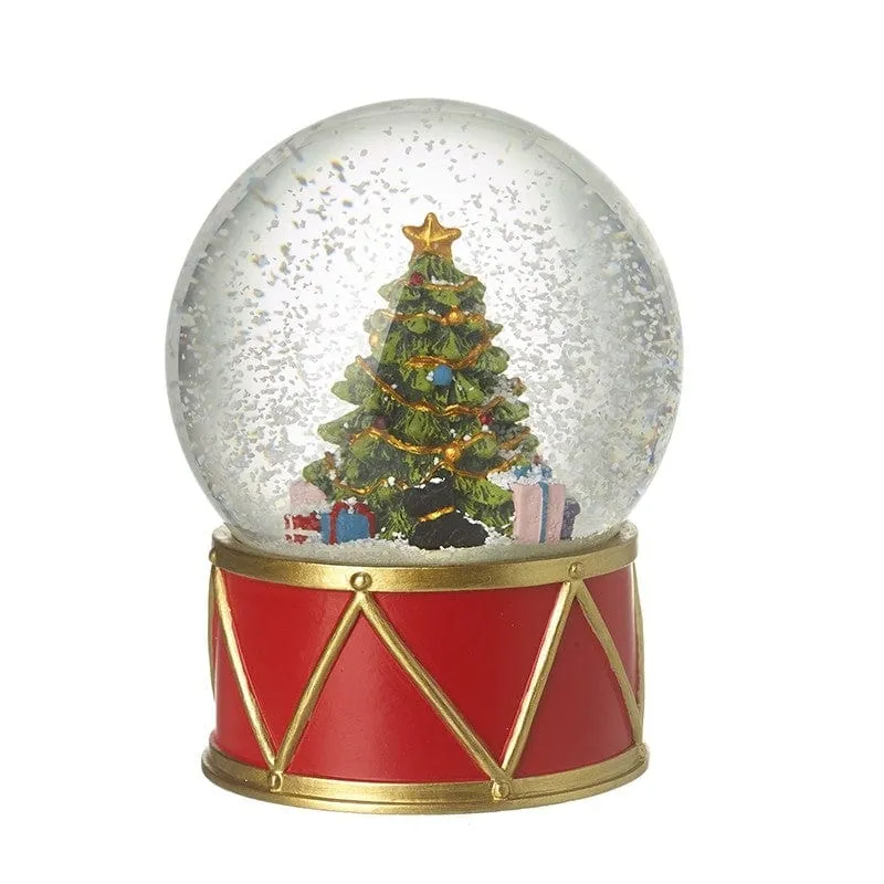 Christmas Tree on Drum Base Snow Globe