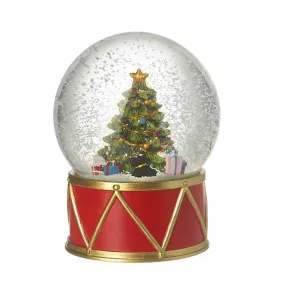 Christmas Tree on Drum Base Snow Globe