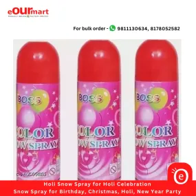 Colour Snow Spray for Holi Celebration | Snow Spray for Birthday, Christmas, Holi, New Year Party