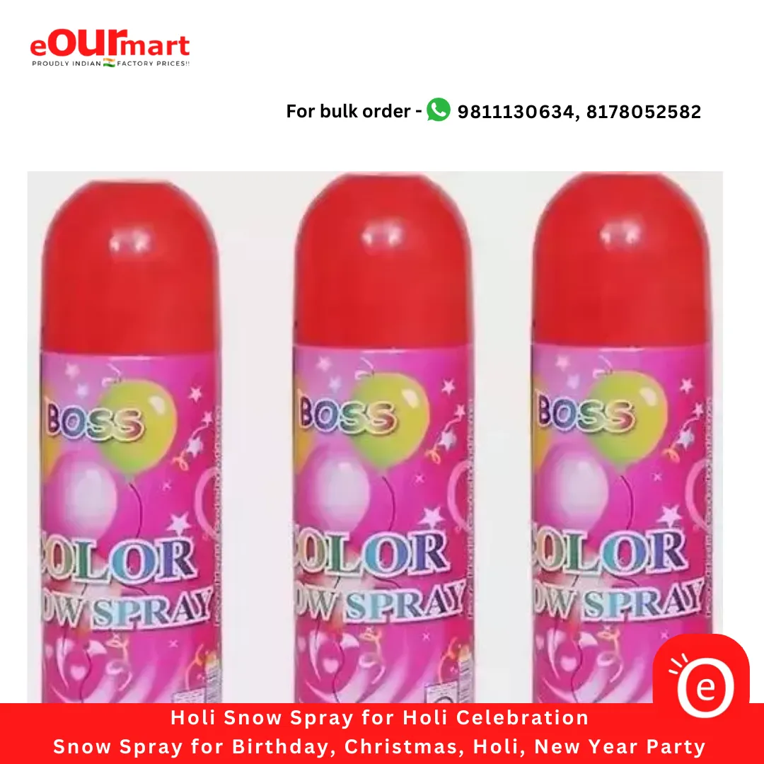 Colour Snow Spray for Holi Celebration | Snow Spray for Birthday, Christmas, Holi, New Year Party