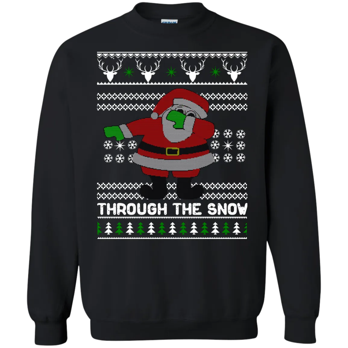 Dabbing Through The Snow Funny Christmas Sweater, T-shirt