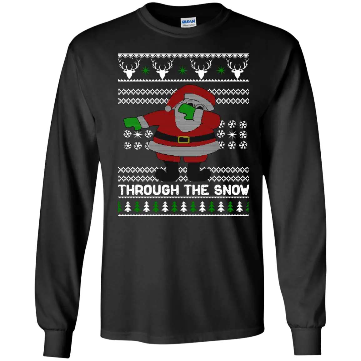 Dabbing Through The Snow Funny Christmas Sweater, T-shirt