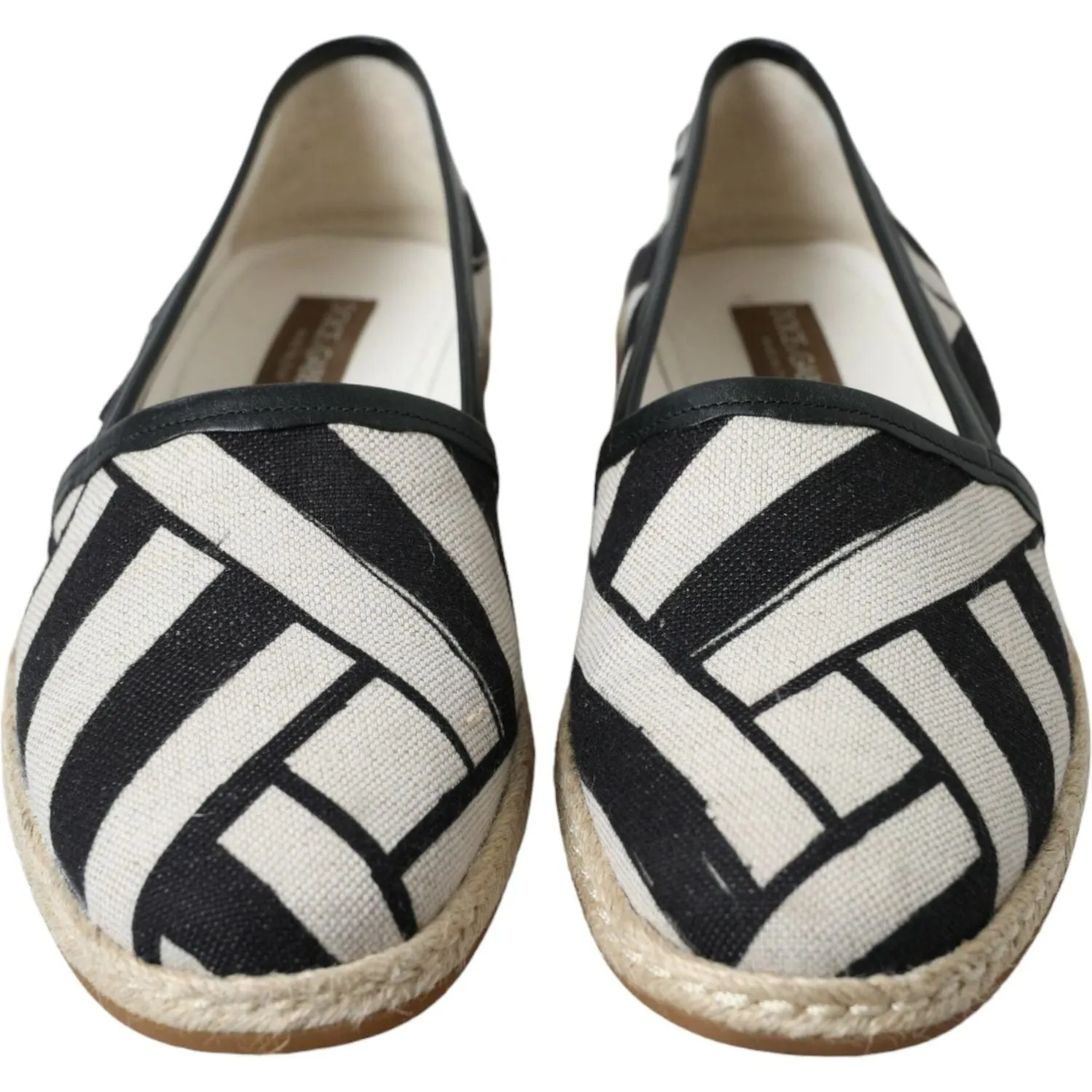 Dolce & Gabbana Chic Striped Luxury Leather Espadrilles