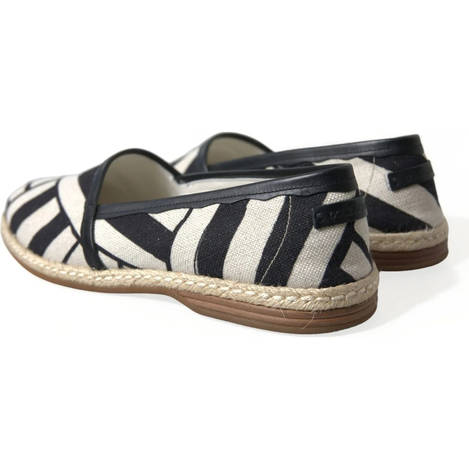 Dolce & Gabbana Chic Striped Luxury Leather Espadrilles