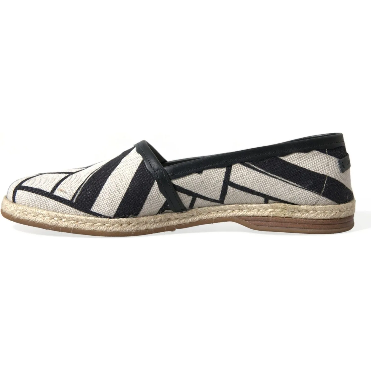 Dolce & Gabbana Chic Striped Luxury Leather Espadrilles