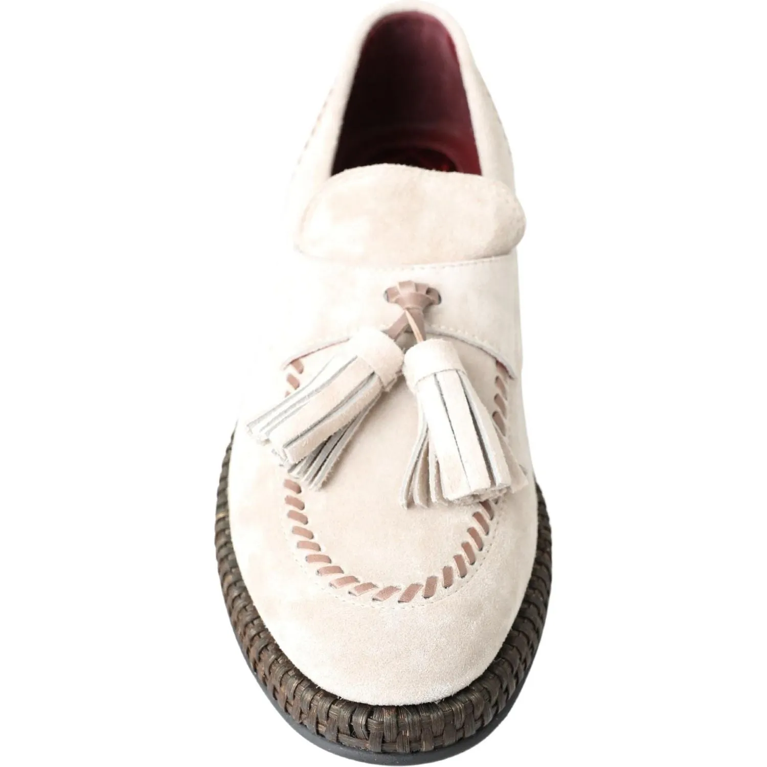 Dolce & Gabbana Elegant Ivory Leather Espadrilles