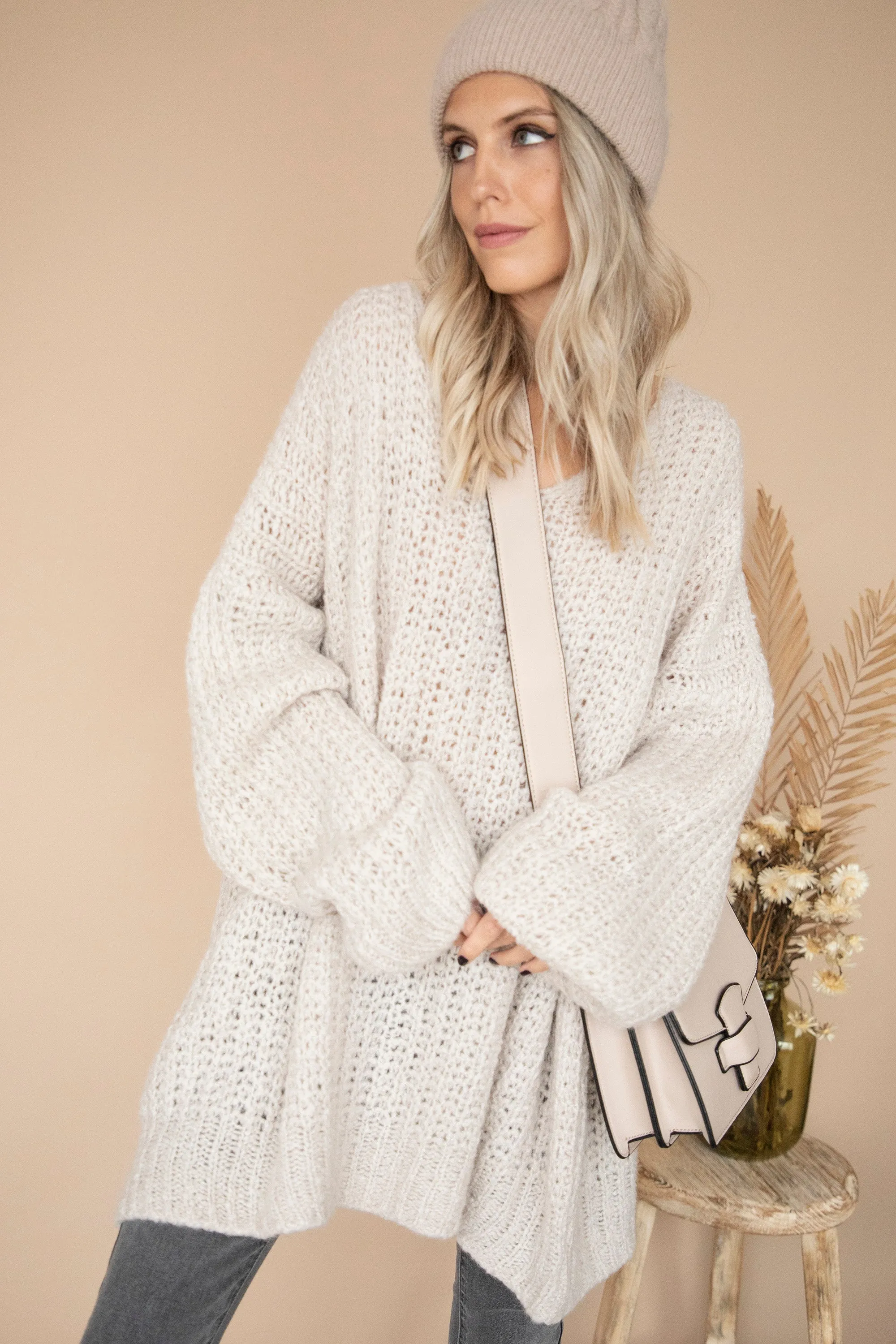 Extra Long, Extra Cozy Off White - Trui