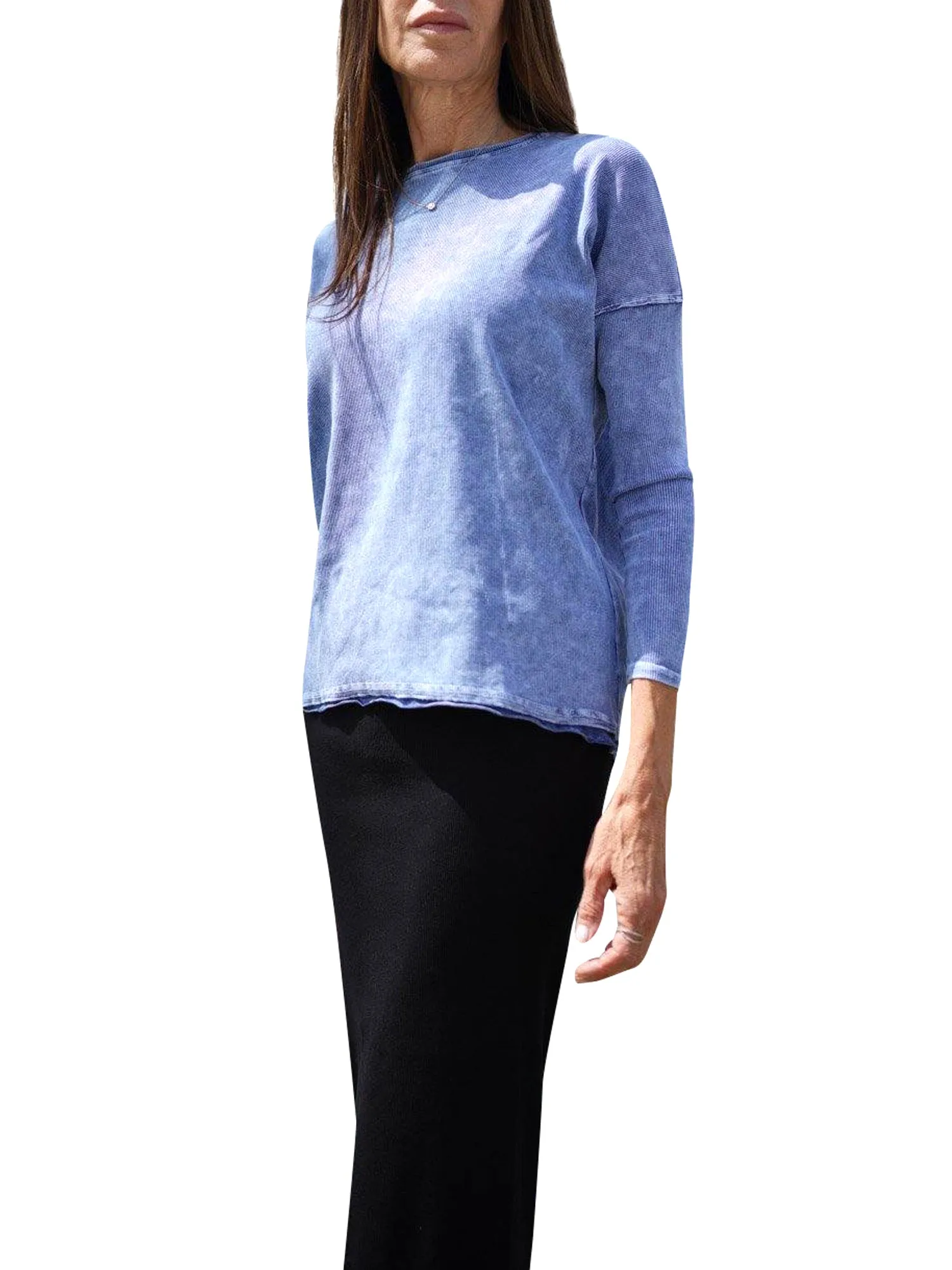 Hard Tail Ribbed Long Sleeve Float Hem Shirt CS-125