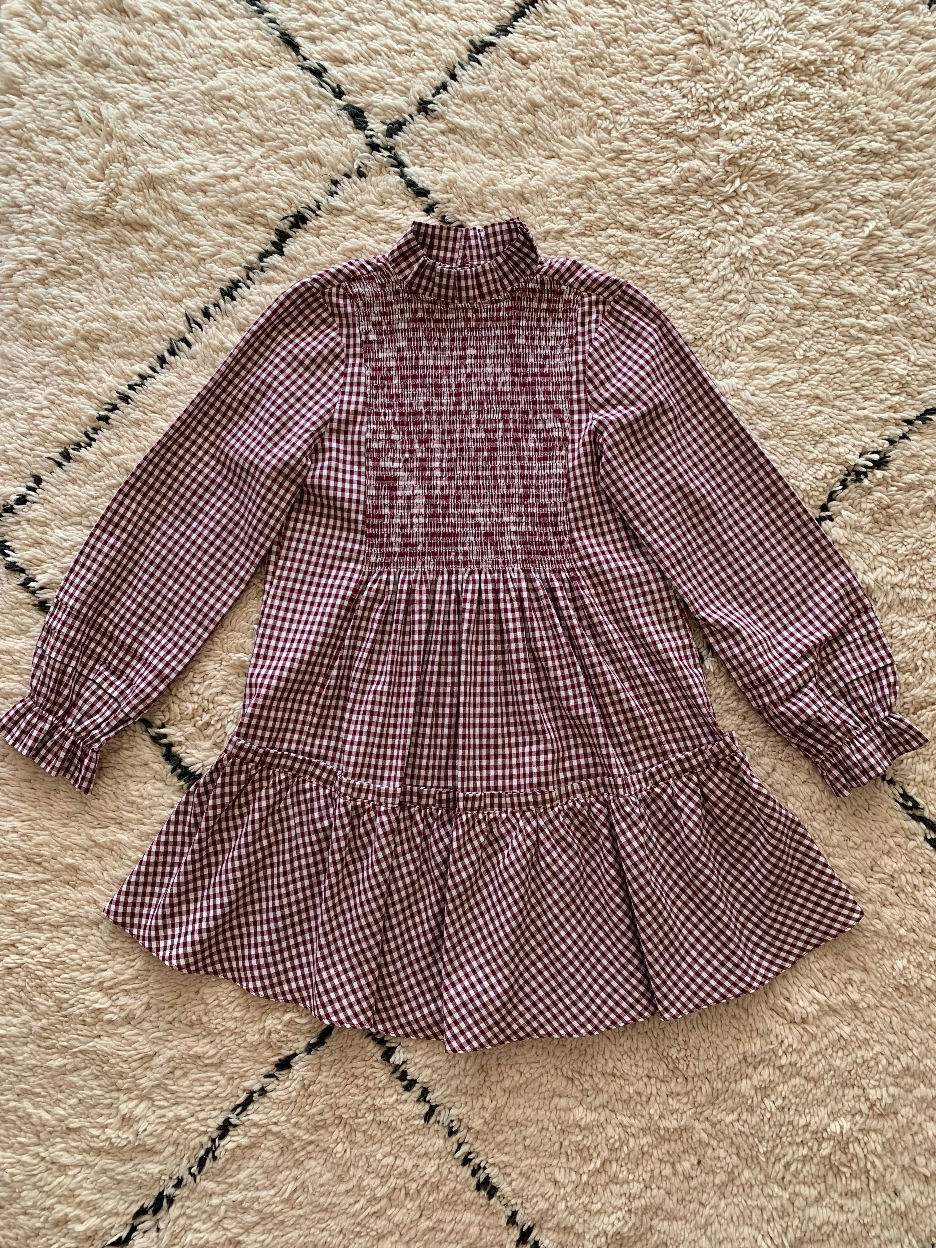 Julie baby doll dress - cherry red gingham