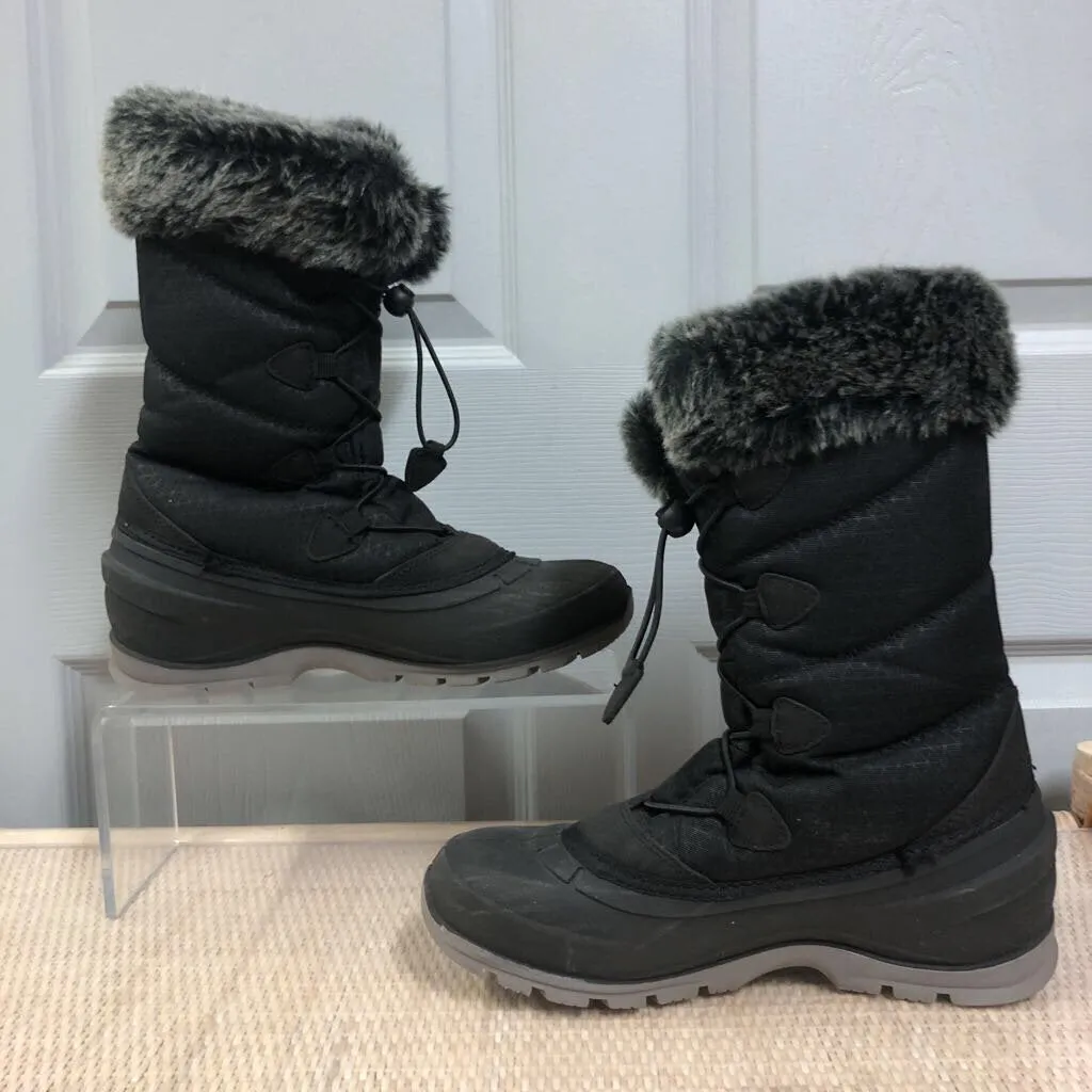 KAMIK MOMENTUM2 BLACK SNOW BOOTS SZ 8 TCC