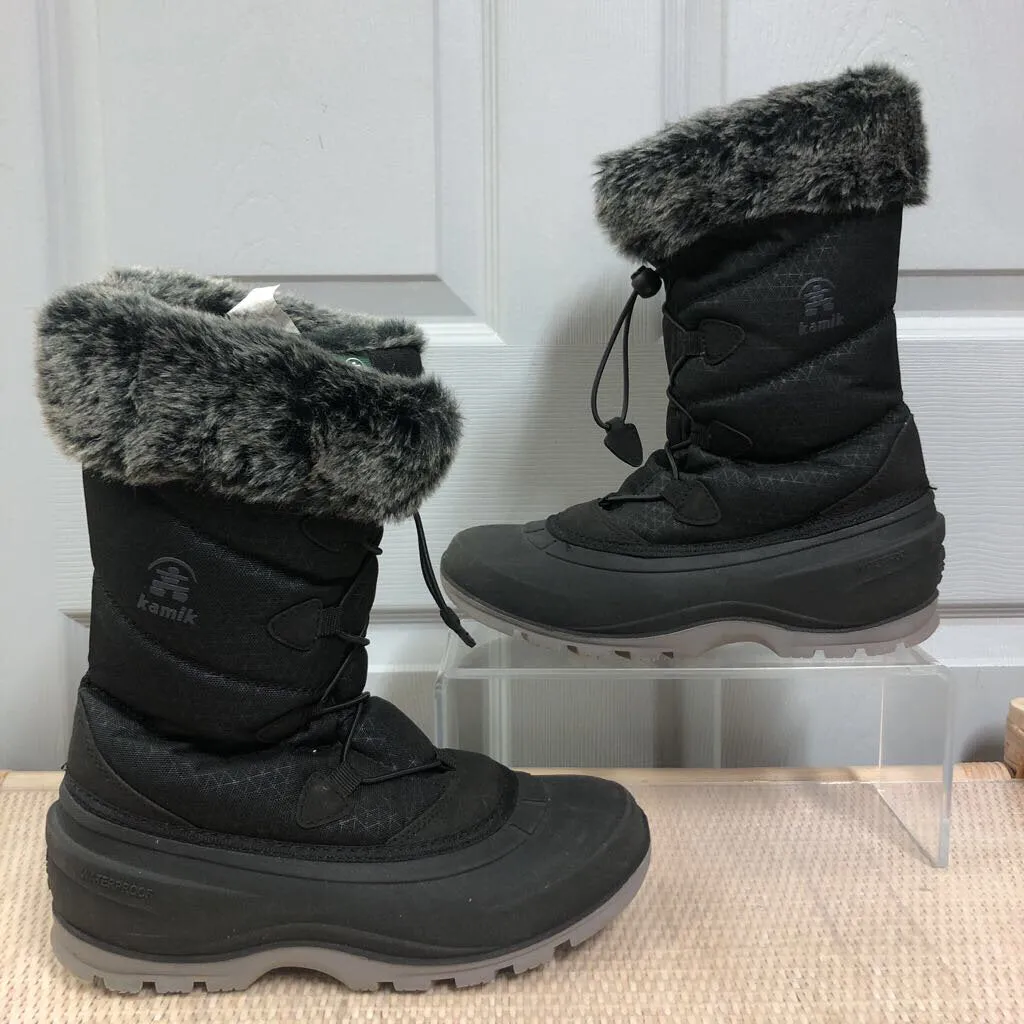 KAMIK MOMENTUM2 BLACK SNOW BOOTS SZ 8 TCC