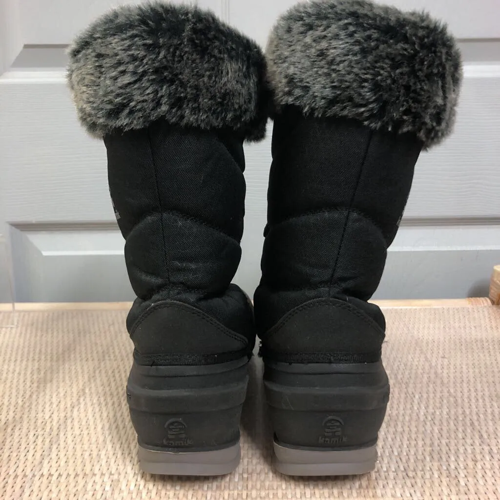 KAMIK MOMENTUM2 BLACK SNOW BOOTS SZ 8 TCC