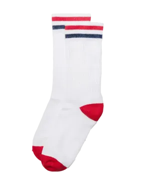 Kennedy Luxe Athletic Sock- Classic White