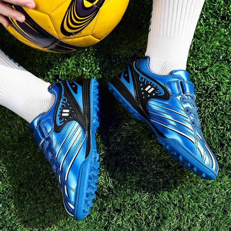 Kids Waterproof Cleats Leather Kids Sneakers Boys Soccer Shoes Children Outdoor Girls Trainer Football Boots