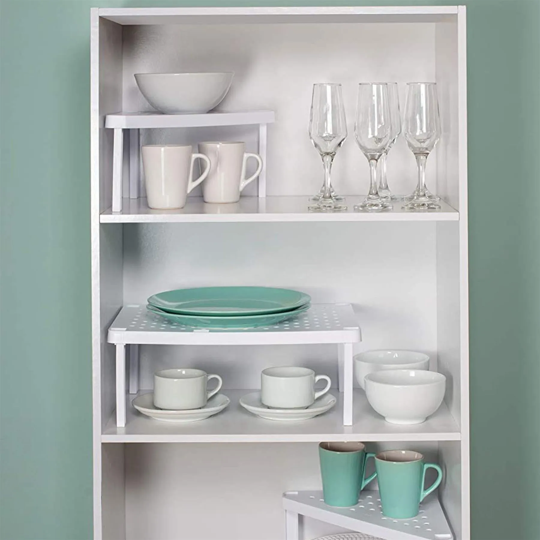 Kitchen Cabinet Stackable Insert Storage Shelf