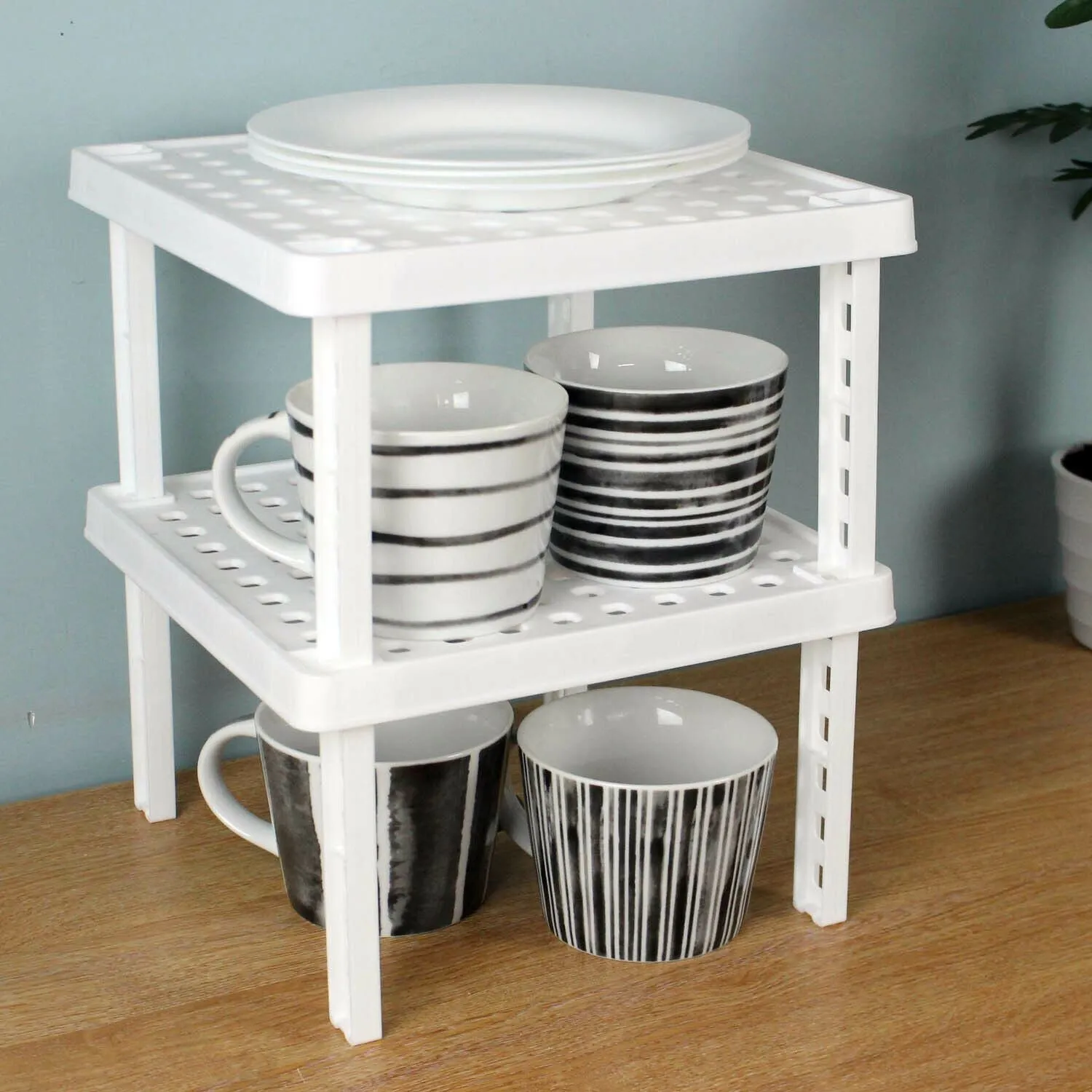 Kitchen Cabinet Stackable Insert Storage Shelf