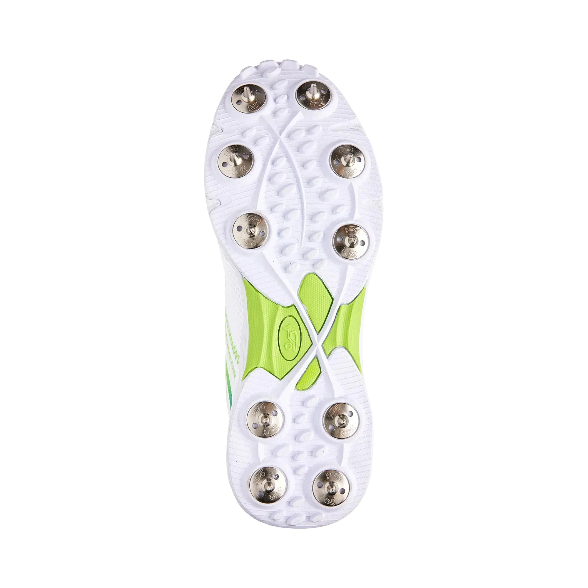 Kookaburra Pro 2.0 Cricket Spikes White/lime