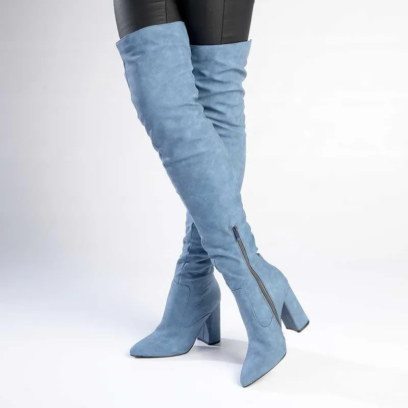 Madison Portia Long Boots - Denim