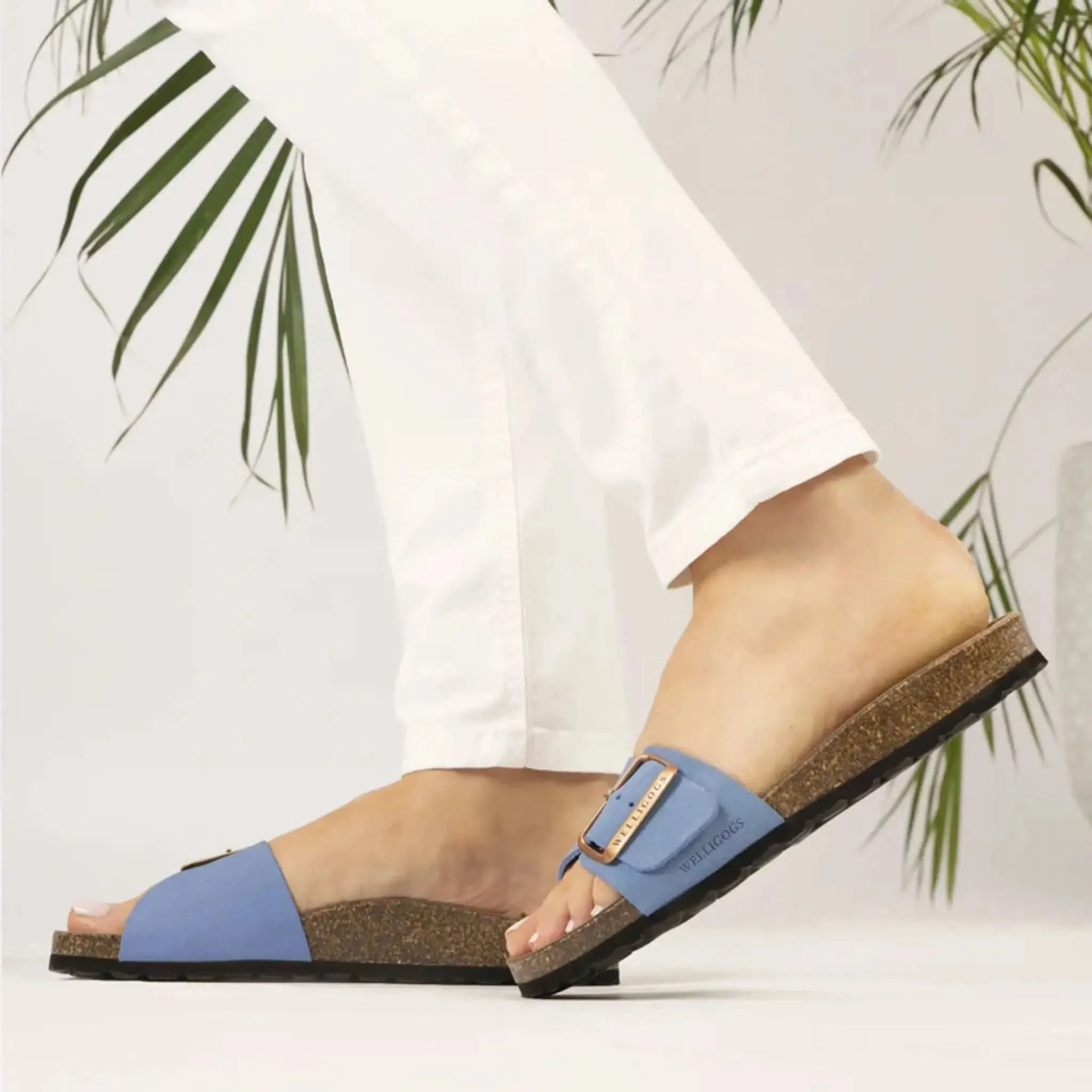 Marbella Cornflower Blue Slides