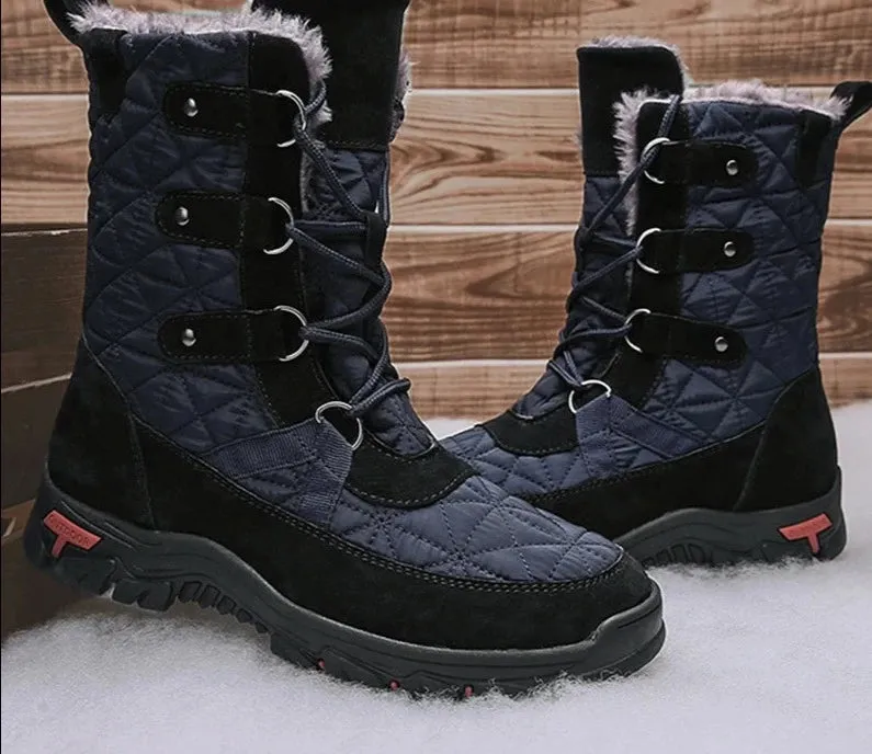 Mens Boots Men Winter Snow Boots Casual Waterproof Platform British Style Autumn Fashion Warm Plush Shoes Boots For Men