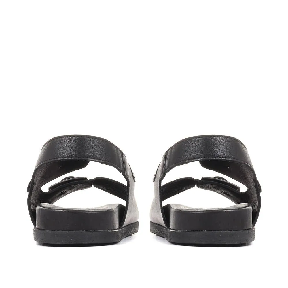 Minnie Flat Leather Sandals - MINNIE / 322 399