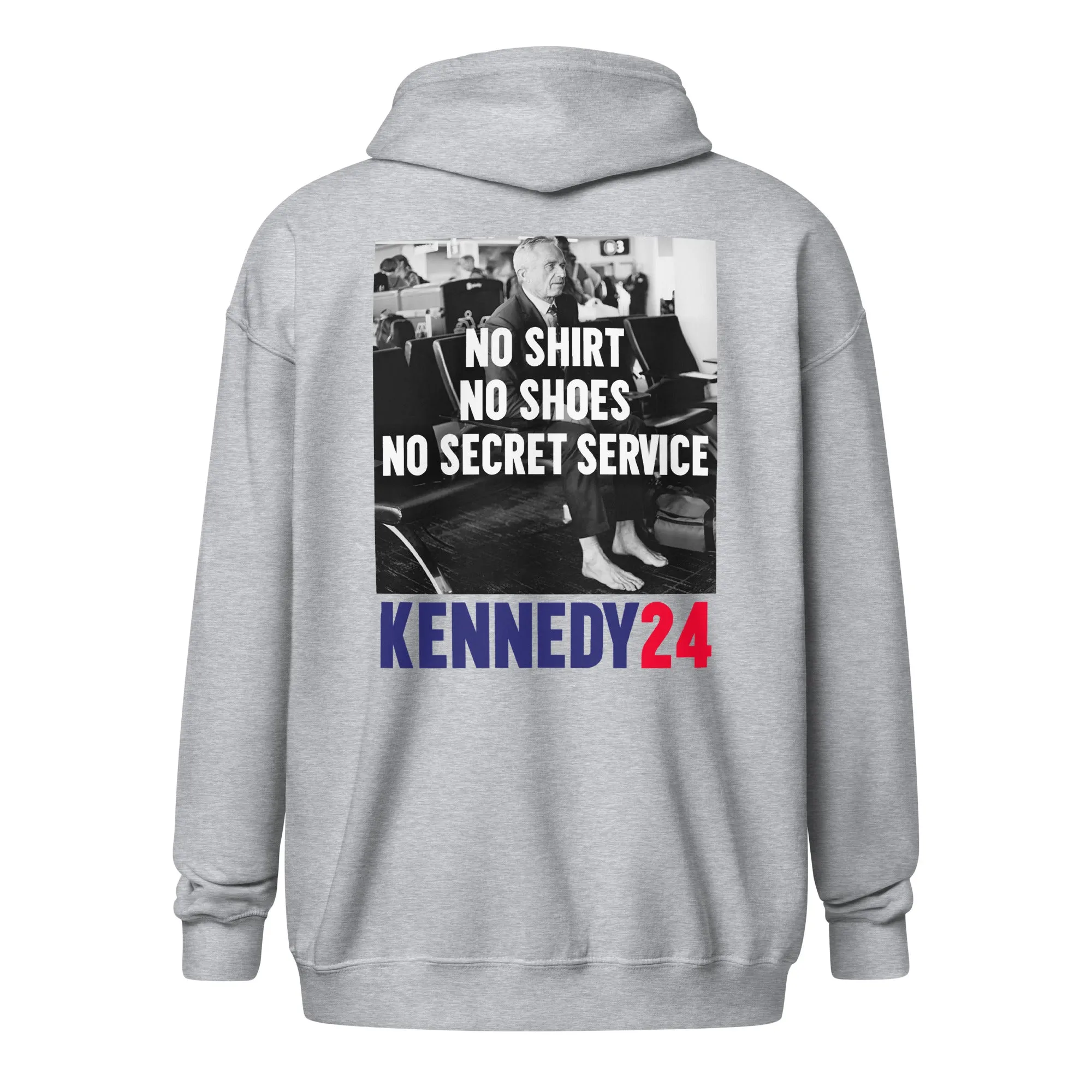 No Shirt, No Shoes, No Secret Service Unisex Zip Hoodie