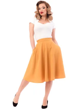 Pocket High Waist Thrills Skirt in Mustard