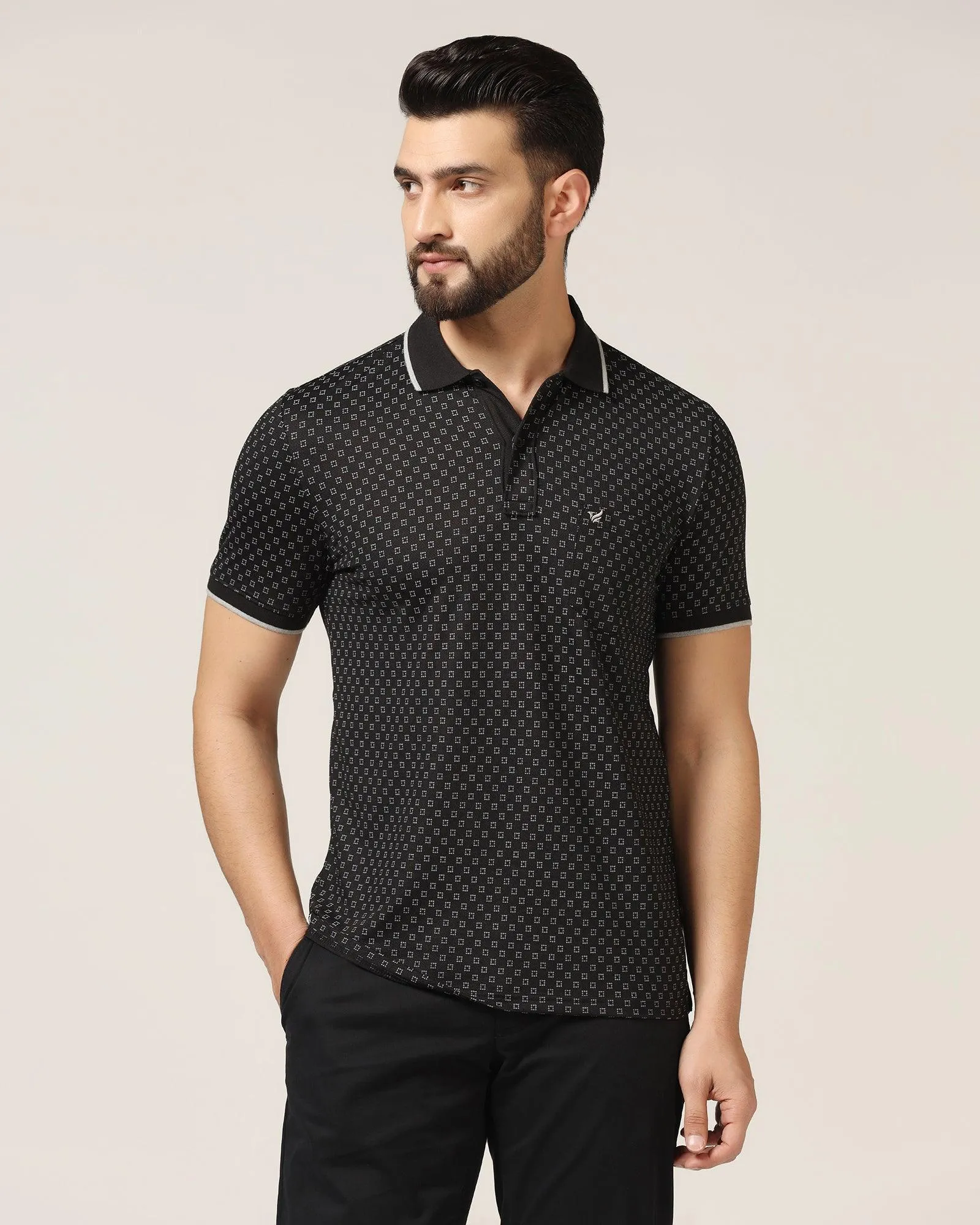 Polo Black Printed T-Shirt - Laurel