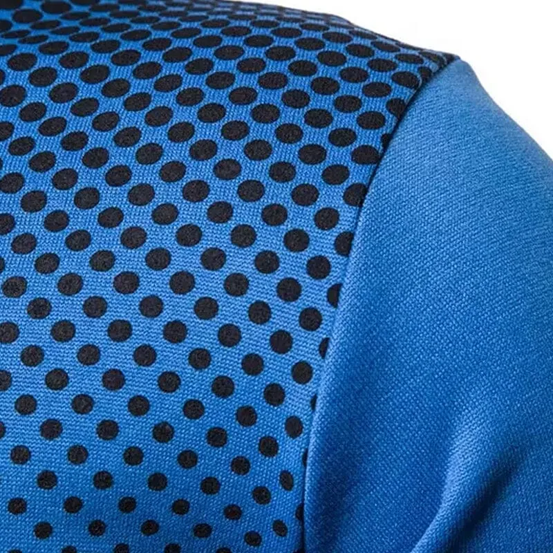 Printed Dot Colorblock Sweatshirt