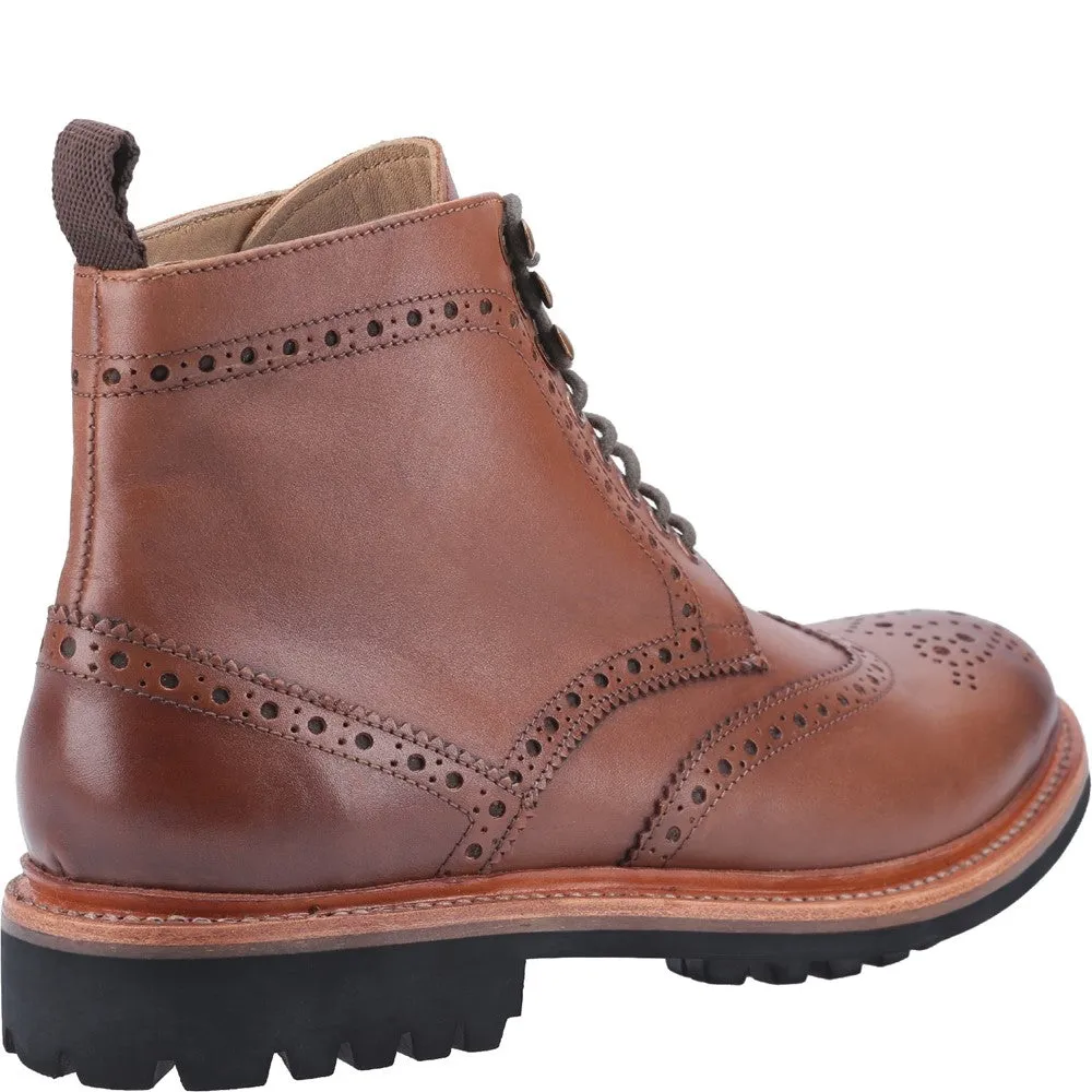 Rissington Commando Goodyear Welt Boots Brown