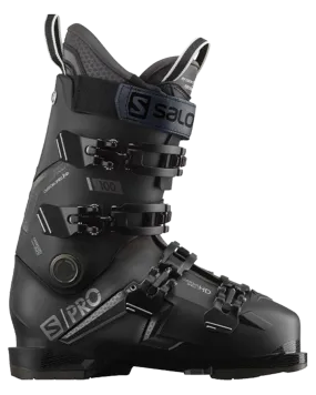 Salomon S/PRO 100 GW Ski Boots - Black / Belluga / Dark Silver Metallic - 2023