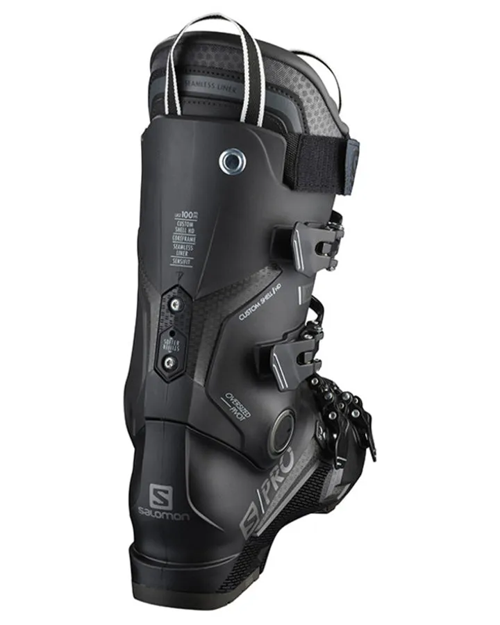 Salomon S/PRO 100 GW Ski Boots - Black / Belluga / Dark Silver Metallic - 2023