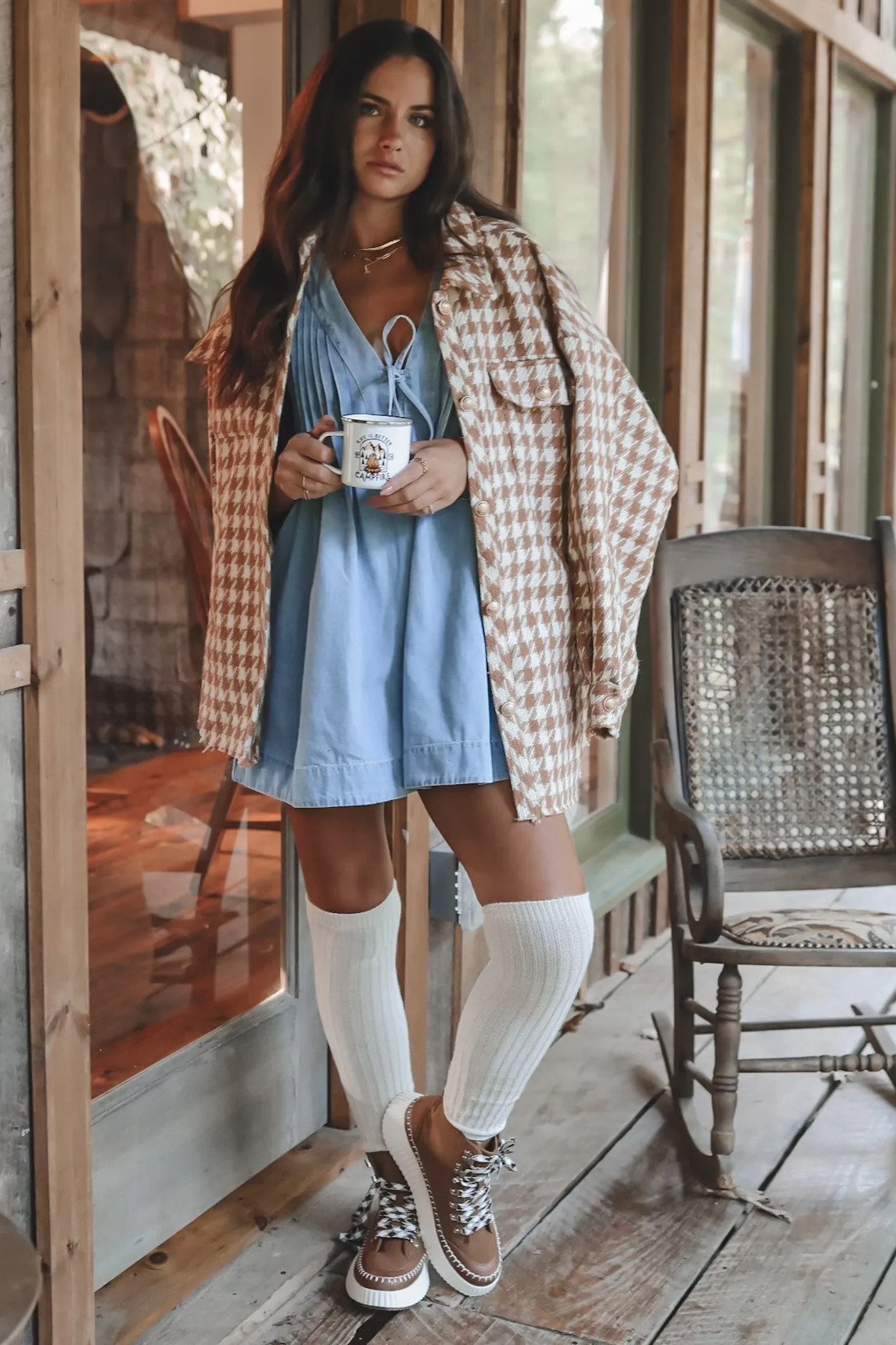 She's Got An Edge Washed Denim Romper