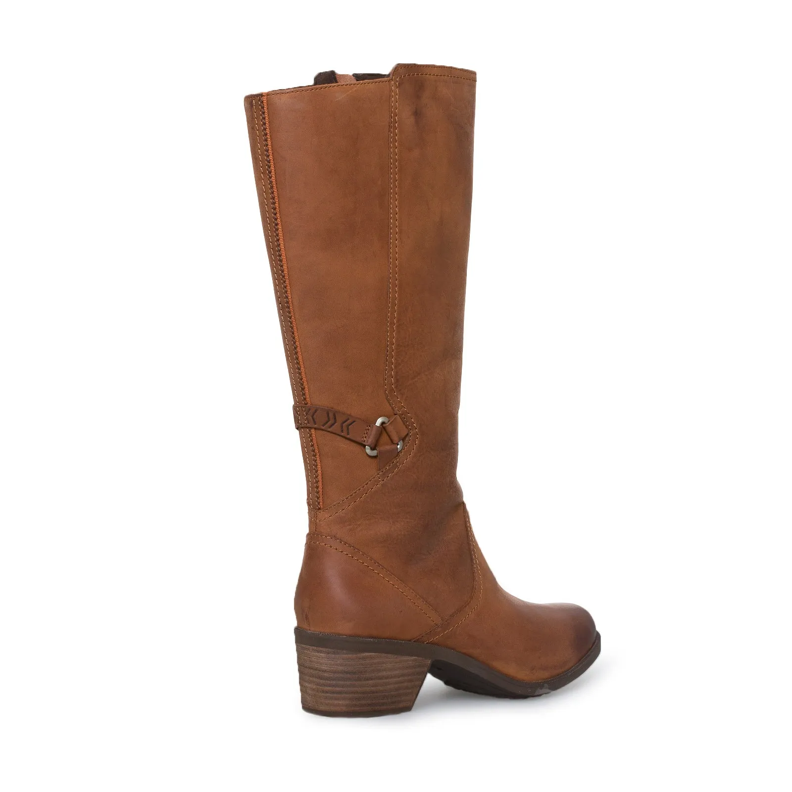 Teva Foxy Tall Leather Cognac Boots - Women's