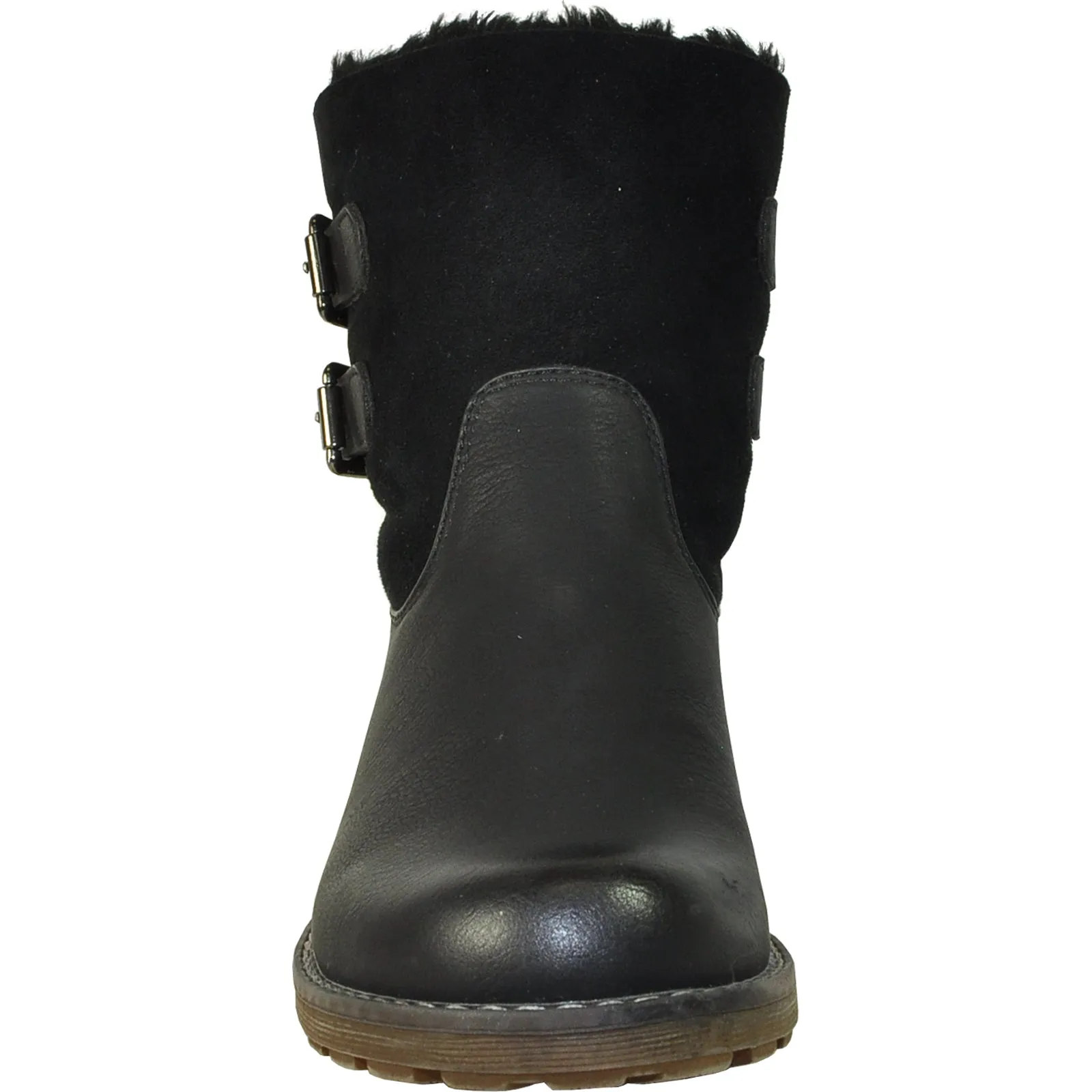 VANGELO Women Water Proof Boot HF9537 Ankle Winter Fur Casual Boot Black