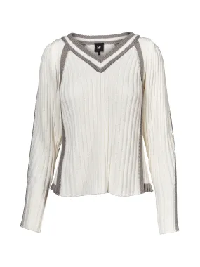 VEGA knitted blouse - creme mix