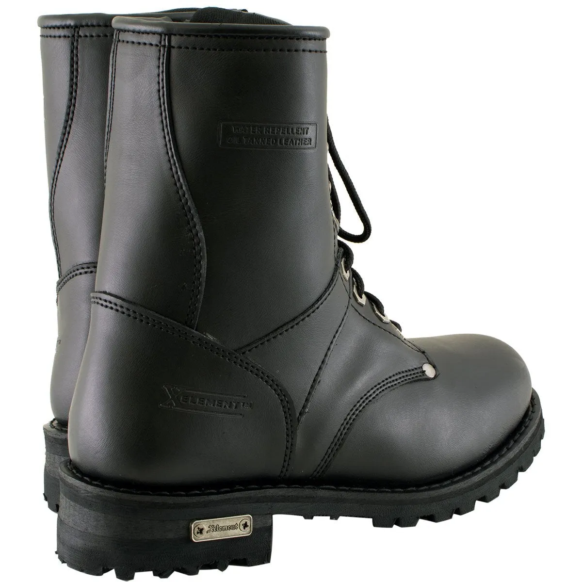 Xelement 1446 'Vigilant' Men's Black Logger Boots with Inside Zipper