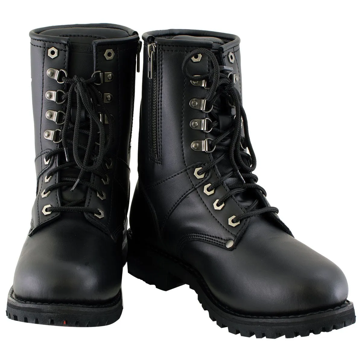 Xelement 1446 'Vigilant' Men's Black Logger Boots with Inside Zipper